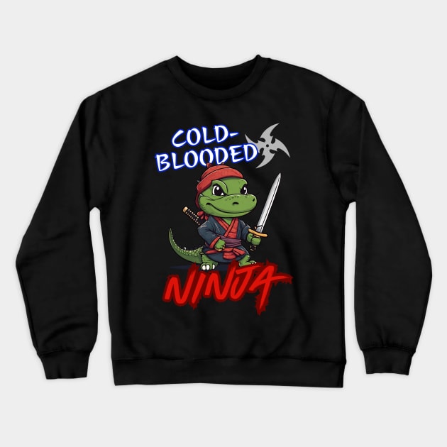 Cute Alligator ninja Crewneck Sweatshirt by T-Crafts